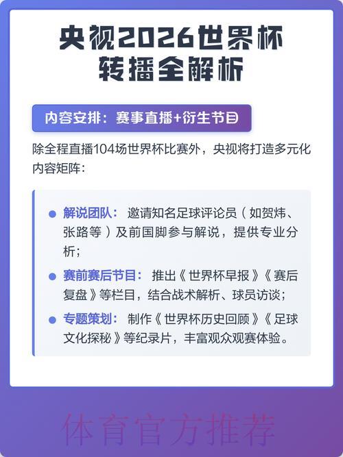 2026世界杯直播全指南:精彩看点深度解析 2026世界杯直播全指南:精彩看点深度解析